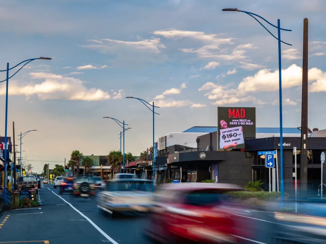 Billboard over intersection