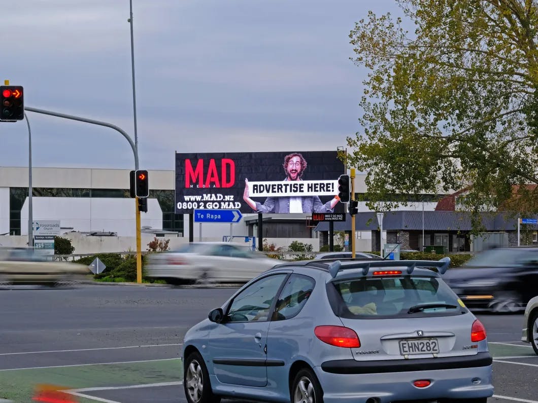 Billboard over intersection