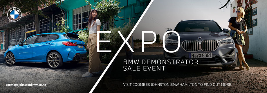 Pukete Board creative. BMW Expo. BMW Demonstrator sale event. Visit Coombes Johnston BMW Hamilton to find out more